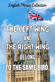 English Phrase Collection | English Humour Collection | The left wing and the right wing belong to the same bird.
