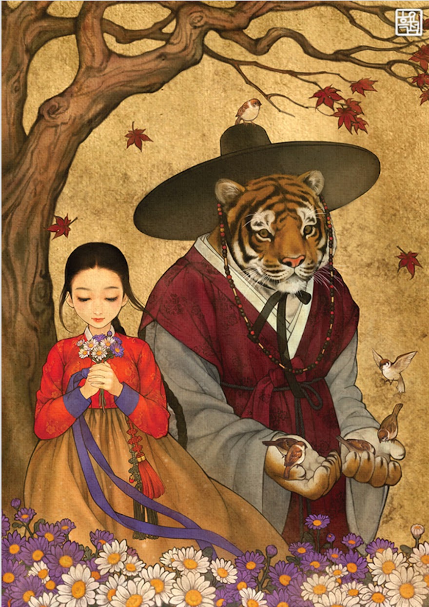Famous Western Fairytales Get An Eastern Makeover By Korean Artist - Beauty And The Beast