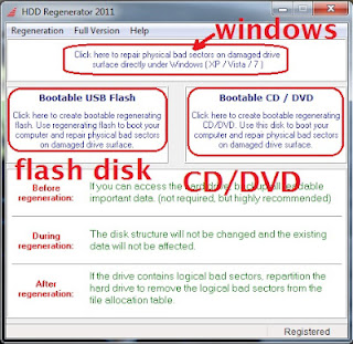 Service Hard Disk Bad Sector Via HDD Regenerator