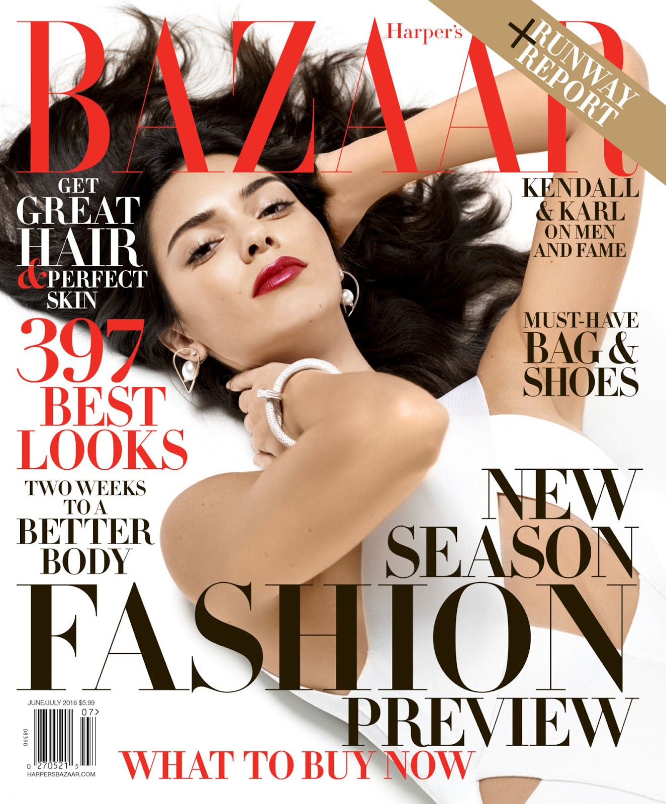 kendall jenner sexy models cover shoot for harper's bazaar magazine