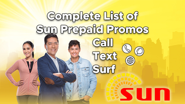 List of Sun Prepaid Promos 2018 - Call, Text and Internet Data