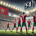‎فوز المنتخب المغربي على ليسوتو بنتيجة 7-0.