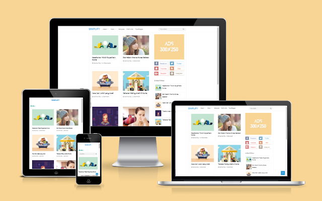  pada kesempatan kali ini  akan membuatkan sebuah template blogger yang merupaka Simplify 2 Responsive Blogger Template