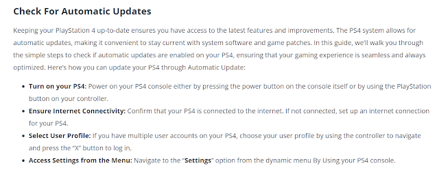 check on the status of your PS4 system software