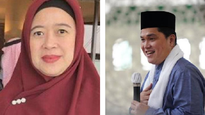 Puan Maharani Pakai Jilbab, Erick Thohir Kenakan Peci, Warganet: Kadrun Varian Baru