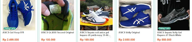 Daftar Harga sepatu asics original terbaru