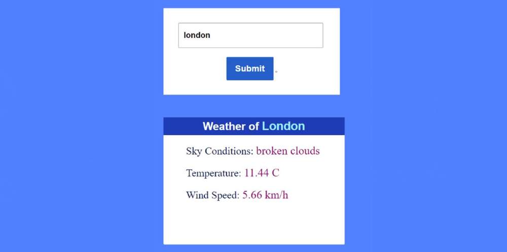 JavaScript Weather App