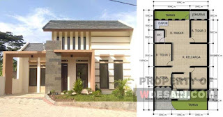 desain rumah 9x12 mewah 3 kamar