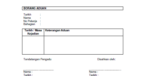 Surat Rasmi Aduan Pelanggan - Customise p