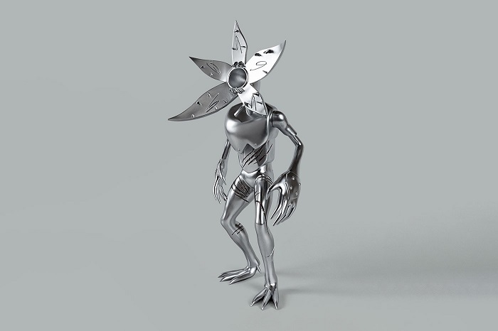 Demogorgon Sculpture in Stainless Steel by Futura