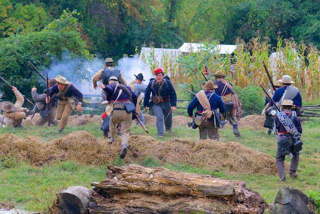 Civil War Reenactors Colonial Pennsylvania Plantation