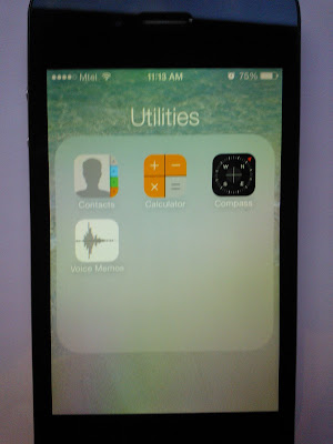 iPhone 4, iOS 7 Utilities screen