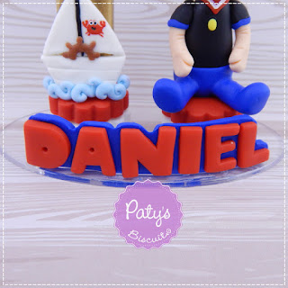 Mini topinho personalizado Popeye Baby - Topo de bolo para festa Infantil - Paty's Biscuit