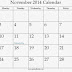 Blank November 2014 Calendar Printable Template