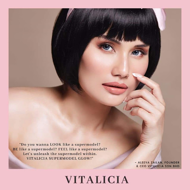 ALEEYA ZAILAN LANCAR PRODUK KETIGA IAITU VITALICIA SUPERMODEL GLOW UNTUK ANDA YANG INGIN KEKAL CANTIK LUARAN DAN DALAMAN