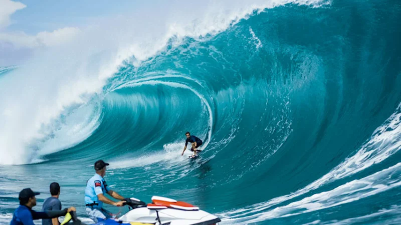 Locals at Teahupo'o