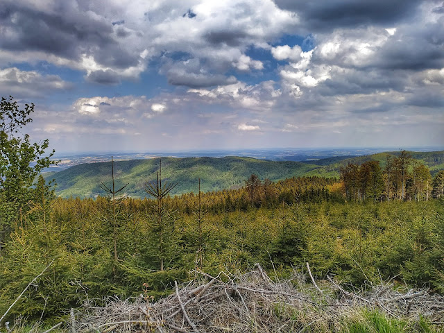 widok ze szlaku na Wielką Sowę, panorama gór