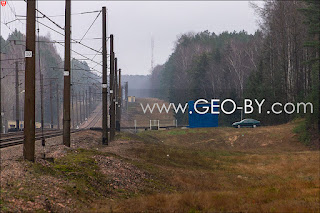 Stop of the shuttle electric trains Mezinowka