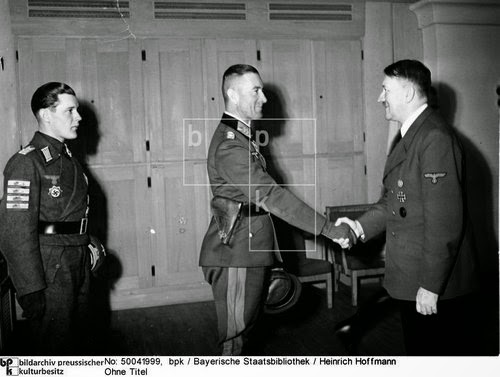 General Lemelsen receives the Knight's Cross at the hand of Adolf Hitler, 27 July 1941 worldwartwo.filminspector.com