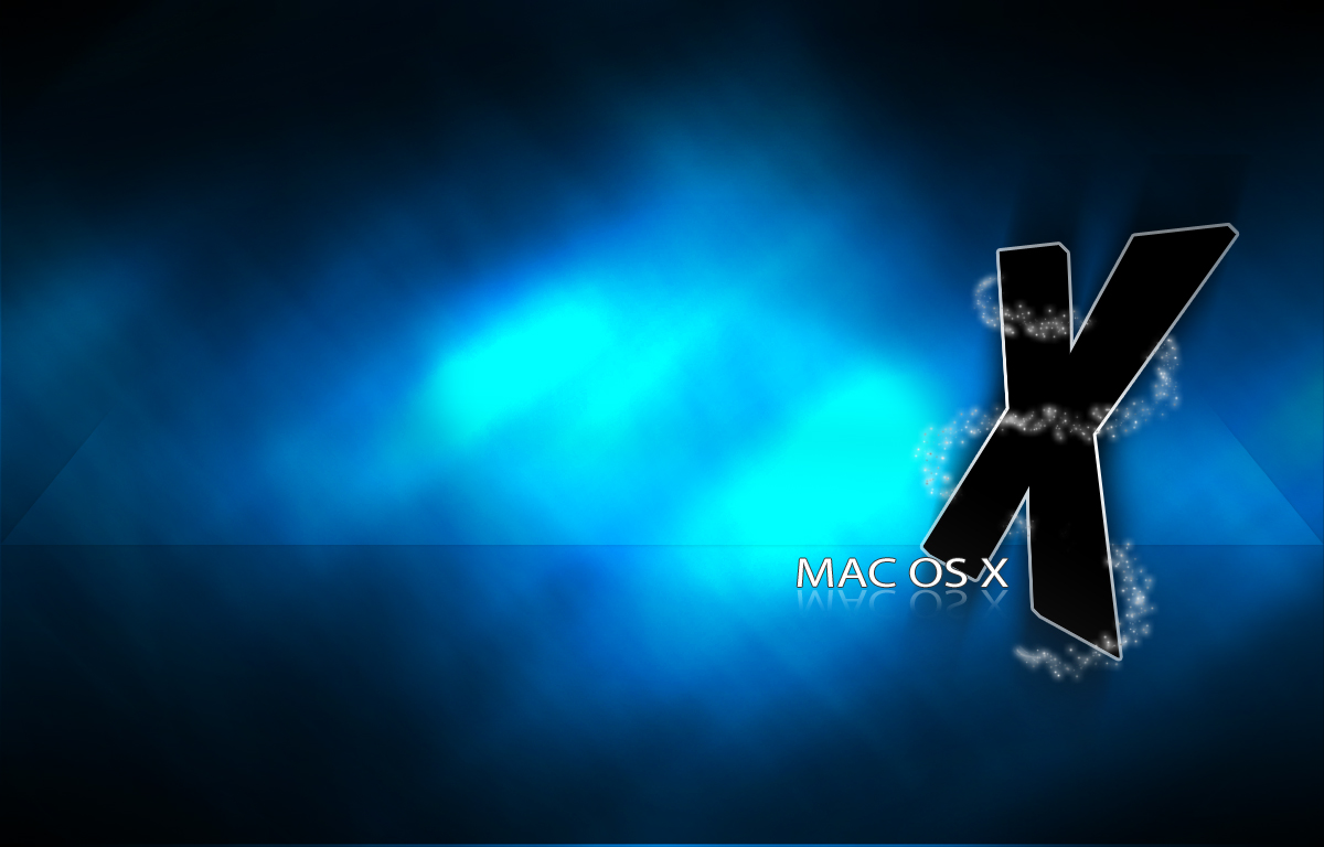 Mac OS X Wallpaper blue black