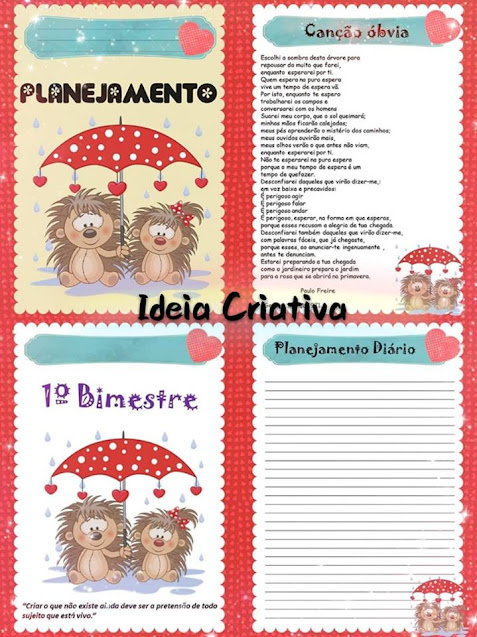 Planner Chuva de Amor Vermelho