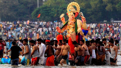 Ganpati visarjan images