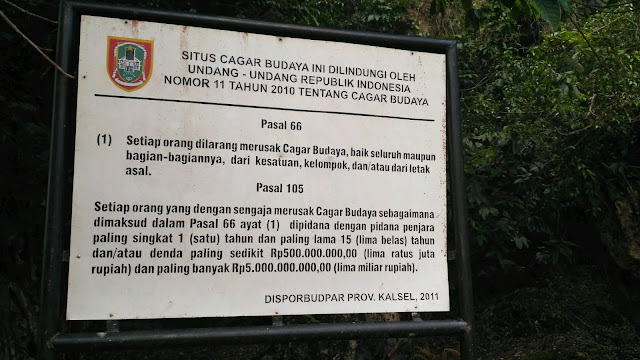 GOA BATU BABI: Situs purbakala yang terletak di Desa Randu Kecamatan Muara Uya Kabupaten Tabalong