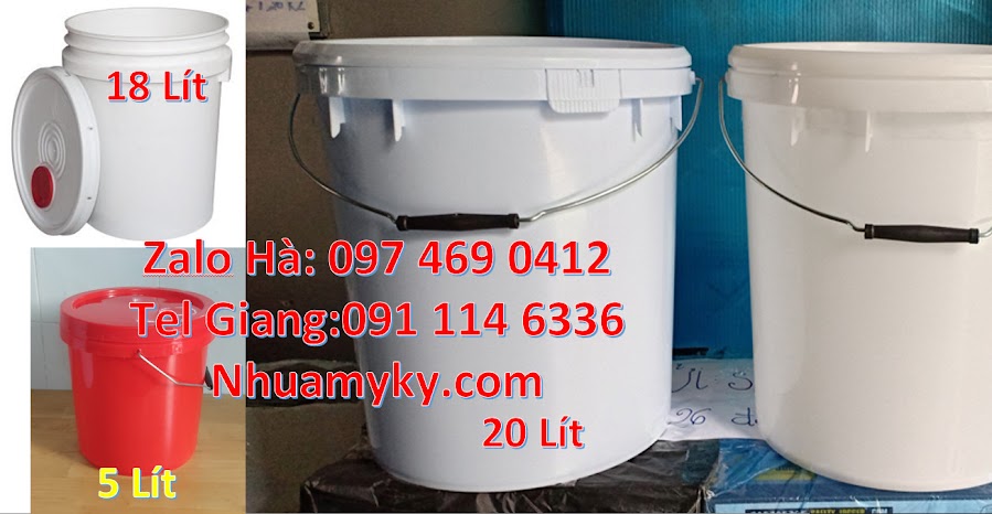 Bán Xô Nhựa Đựng Sơn 20 lít, Vỏ Thùng Sơn 22 Lít, Vỏ thùng sơn giá rẻ 20 lít quậ A76c9438c7be01e058af37