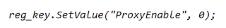 proxy enable value 0