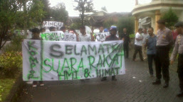 Rapat Pleno KPU Cianjur di Gren Hill di Demo Mahasiswa