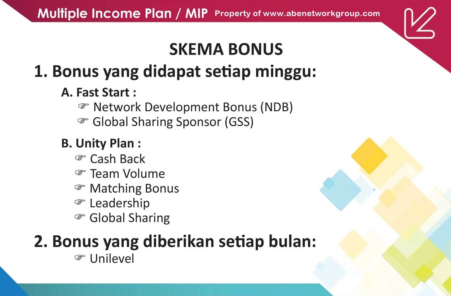 Skema Bonus Abenetwork group