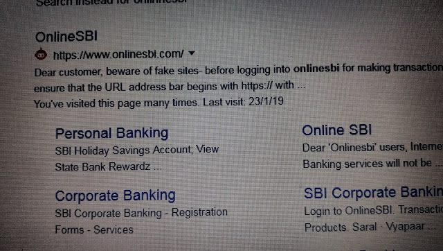 Process of registration on Online SBI