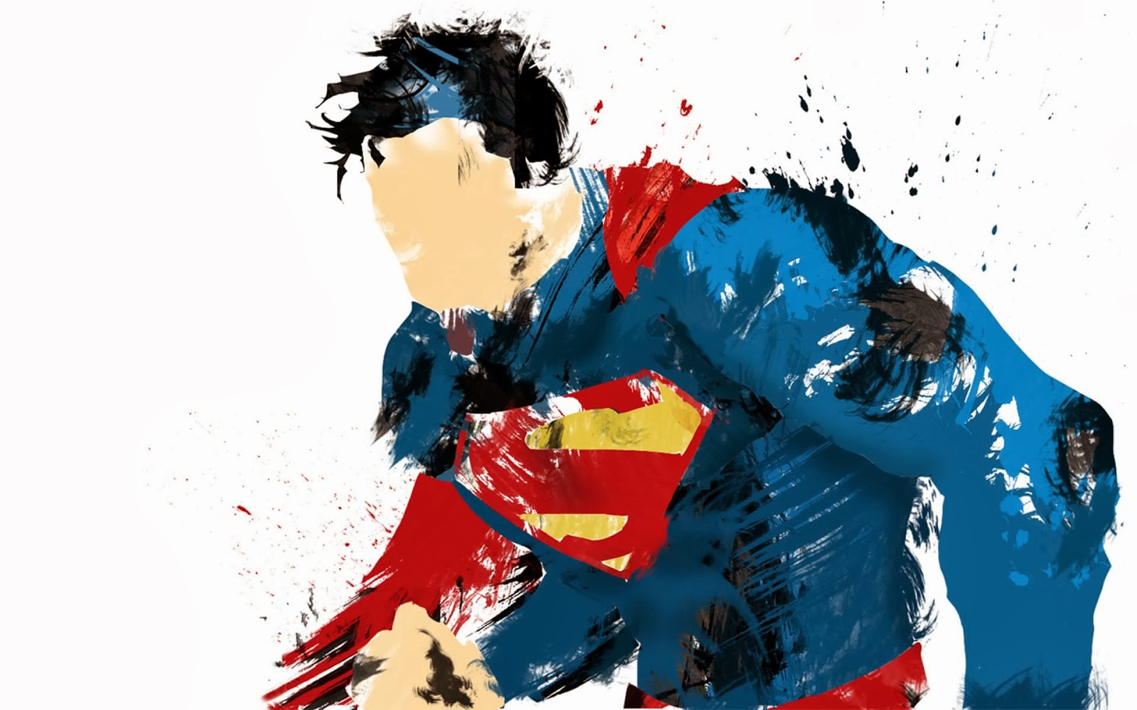 WALLPAPER SUPERMAN IN PAINT Gambar Kartun Lucu Dan Wallpaper