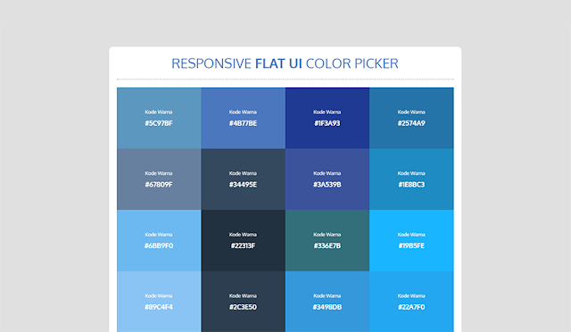 Make a Responsive Flat UI Color Picker