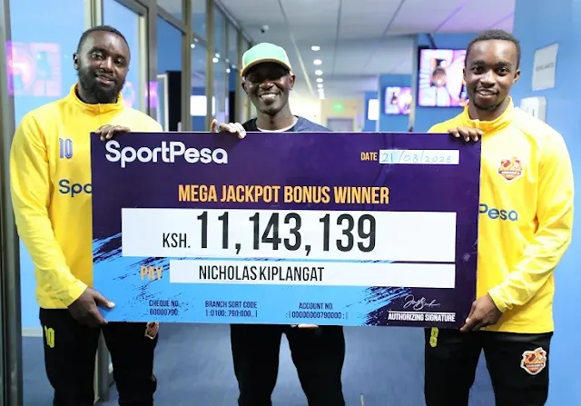 Police officer Nicholas Kiplangat win Sportpesa Mega Jackpot highest bonuses