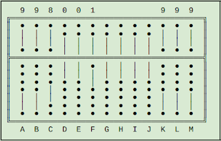 Diagram showing the arrangement to divide 998001 by 999 on a traditional suanpan