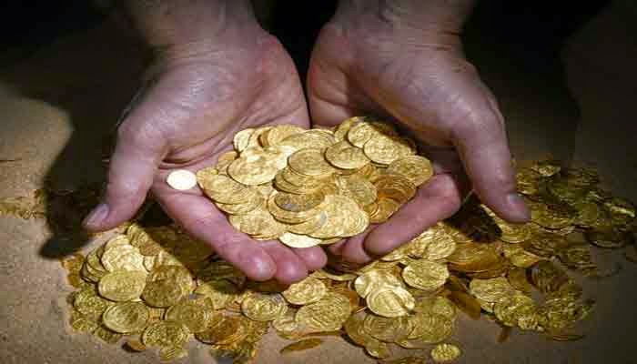Penemuan, Koin, Emas, Kuno, Di, Pantai, Israel