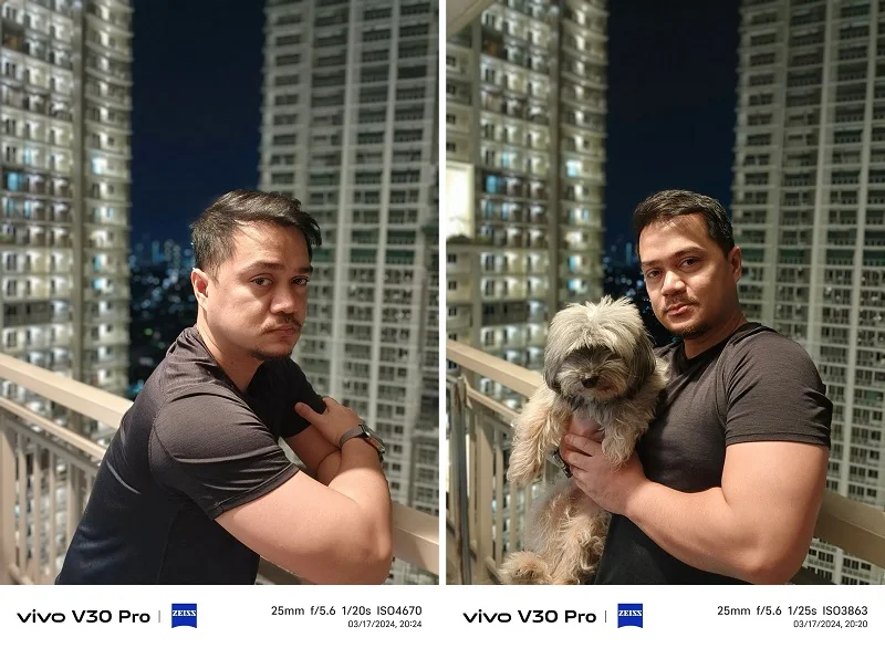 vivo V30 Pro 5G: Sample Night Portrait, Rear Camera