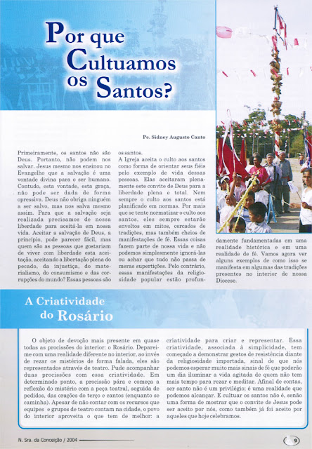 PROGRAMA DA FESTA DE NOSSA SENHORA DA CONCEIÇÃO – 2004 – Santarém – Pará - Brasil