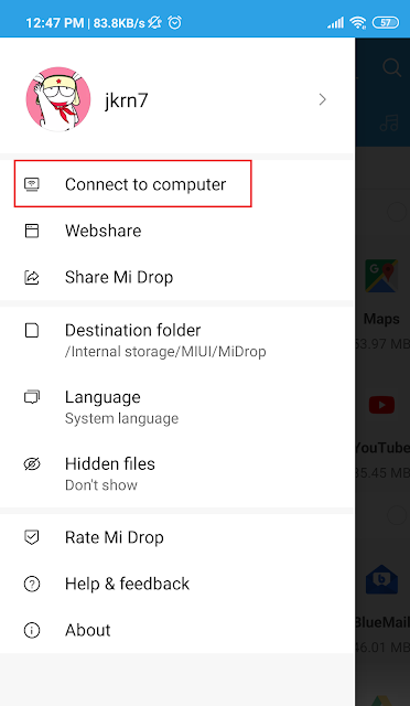 How to connect Android Device to Computer using Mi Drop app for file transfer