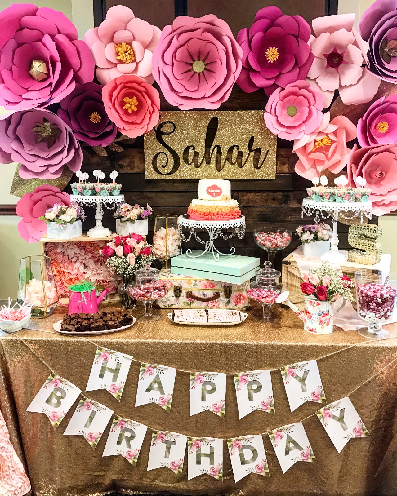 Live Learn Laugh Sahar S Flower Garden First Birthday Party