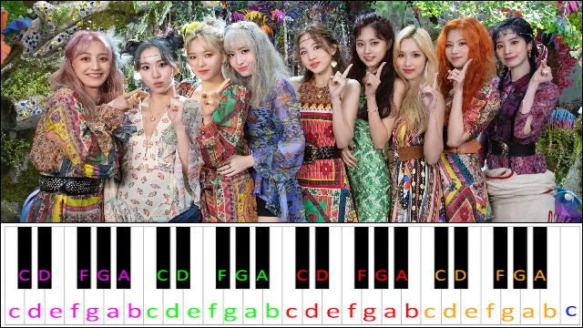 MORE & MORE by TWICE (Easy Version) Piano / Keyboard Easy Letter Notes for Beginners