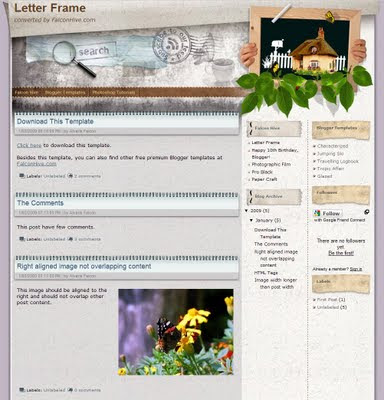 Letter Frame Blogger Template