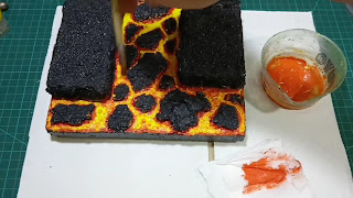 Making and Painting Lava Terrain for your Tabletop Games or Diorama