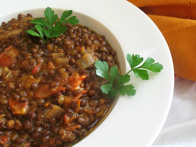 french lentil tomato stew