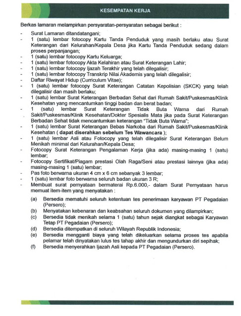 Lowongan Kerja Lowongan Kerja Terbaru PT Pegadaian (Persero)