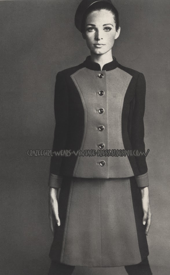 Philippe Venet - suit skirt - 1967 colorblock 1960 60s
