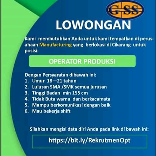 LOKER VIA YAYASAN GSS