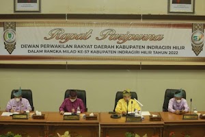 Bupati dan Wakil Bupati Hadiri Rapat Paripurna Istimewa DPRD Inhil