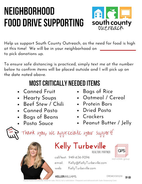 Portola Hills Food Drive by Realtor Kelly Turbeville